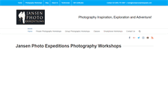 Desktop Screenshot of jansenphotoexpeditions.com