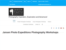 Tablet Screenshot of jansenphotoexpeditions.com